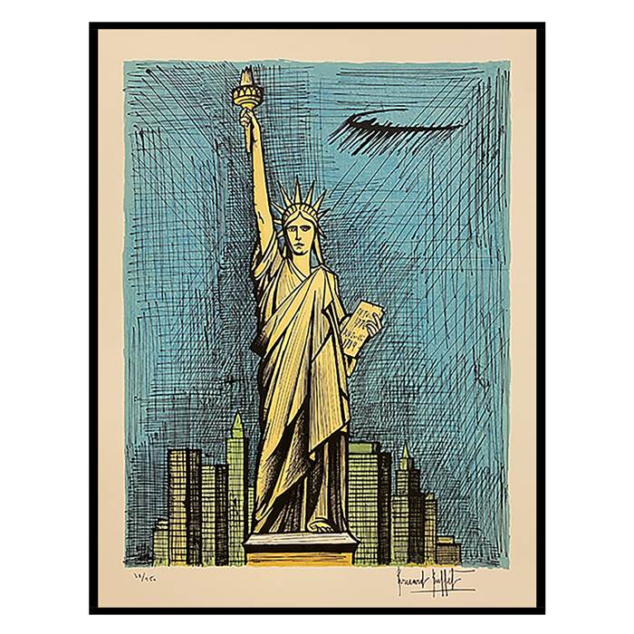 Bernard Buffet, "La Statue de la Liberté", lithograph in seven colors on Arches paper, signed and numbered, of 1986 - 00pp