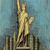 Bernard Buffet, "La Statue de la Liberté", lithographie en sept couleurs sur papier Arches, signée et numérotée, de 1986 - Detail D1 thumbnail