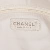 Chanel shopping bag in gold coated canvas and beige canvas - Detail D3 thumbnail