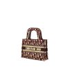 Dior Book Tote mini handbag in burgundy monogram canvas Oblique - 00pp thumbnail