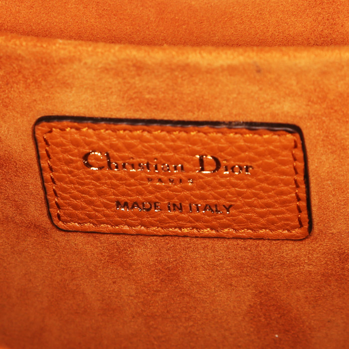 Dior Book Tote shopping bag in brown leather - Detail D3