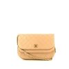Chanel Vintage handbag in beige quilted leather - 360 thumbnail