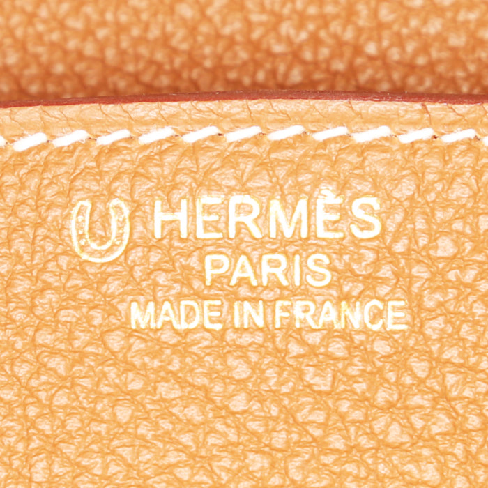 Hermes Birkin 35 cm handbag in gold togo leather - Detail D3