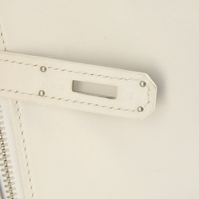 Hermes Kelly Lakis handbag in off-white Swift leather - Detail D5
