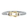 Fred Force 10 large model bracelet in white gold,  yellow gold and stainless steel - 00pp thumbnail