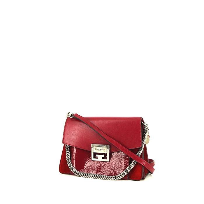 Givenchy GV3 handbag in raspberry pink leather and raspberry pink suede - 00pp