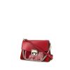 Bolso de mano Givenchy GV3 en cuero color frambuesa y ante color frambuesa - 00pp thumbnail
