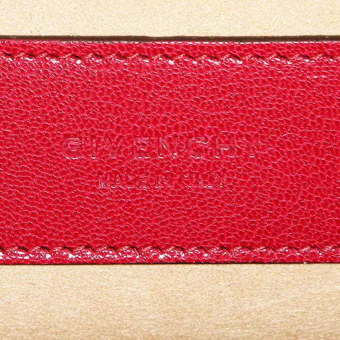 Givenchy GV3 handbag in raspberry pink leather and raspberry pink suede - Detail D4