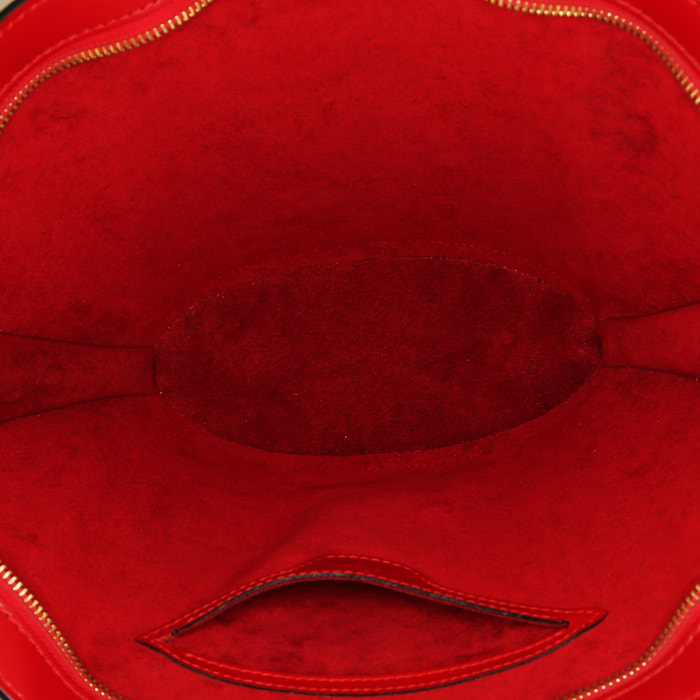 Sac à main Louis Vuitton Saint Jacques petit modèle en cuir épi rouge - Detail D2