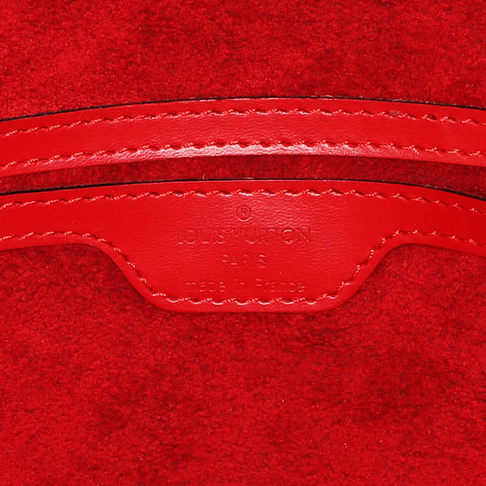Louis Vuitton Saint Jacques small model handbag in red epi leather - Detail D3