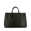 Prada Galleria handbag in black leather saffiano - 360 thumbnail