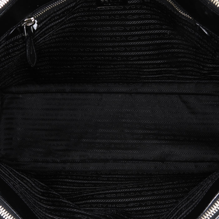 Prada Galleria handbag in black leather saffiano - Detail D2
