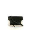 Bolsito de mano Givenchy en cuero negro y blanco - 360 thumbnail