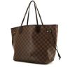 Louis Vuitton  Neverfull medium model  shopping bag  and brown leather - 00pp thumbnail