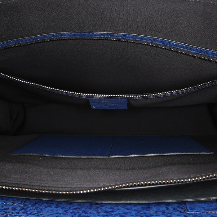 Borsa portadocumenti Dior Abeille in pelle blu - Detail D3