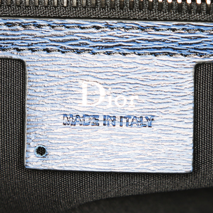 Porta-documentos Dior Abeille en cuero azul - Detail D4