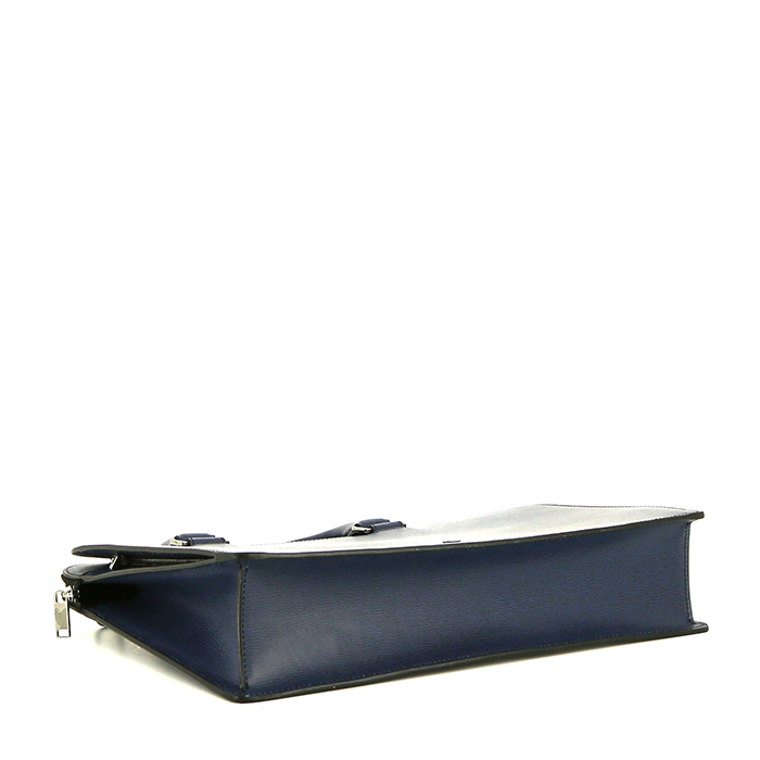 Porta-documentos Dior Abeille en cuero azul - Detail D5