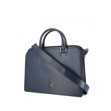 Borsa portadocumenti Dior Abeille in pelle blu