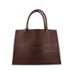 Dior Book Tote shopping bag in burgundy leather - 360 thumbnail
