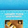 Bolso de mano Hermès Kelly 20 cm en cuero Mysore azul Frida - Detail D4 thumbnail