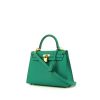 Hermes Kelly 25 cm handbag in green Menthe epsom leather - 00pp thumbnail