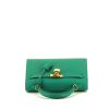 Hermes Kelly 25 cm handbag in green Menthe epsom leather - 360 Front thumbnail