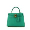 Hermes Kelly 25 cm handbag in green Menthe epsom leather - 360 thumbnail
