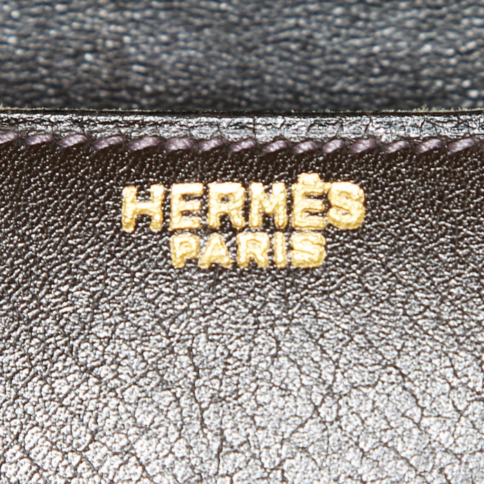 Borsa Hermes Constance in pelle box marrone cioccolato - Detail D4