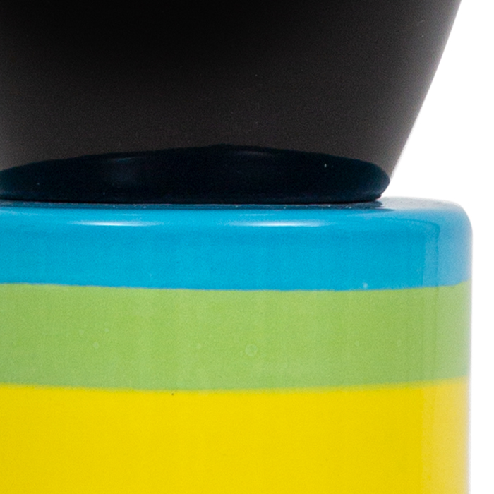 Ettore Sottsass, Totem "Menta", in polychrome enamelled ceramic, edition EAD for Modernariato gallery, signed and numbered, around the 2000's - Detail D1