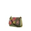 Bolso de mano Louis Vuitton Twist en lona Monogram marrón y cuero Epi verde aceituna - 00pp thumbnail