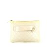 Chanel Pochette clutch in off-white quilted leather - 360 thumbnail
