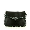 Valentino Rockstud shoulder bag in black grained leather - 360 thumbnail