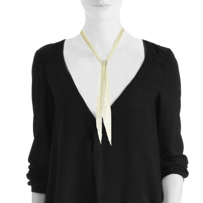 Collar Tiffany & Co Maille modelo pequeño en plata - Detail D1