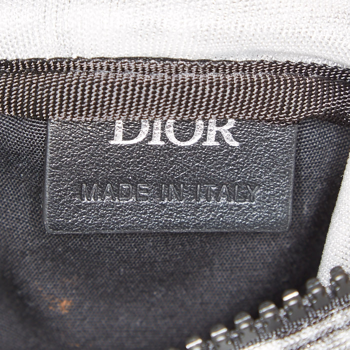Dior Roller shoulder bag in blue monogram canvas Oblique and black leather - Detail D3