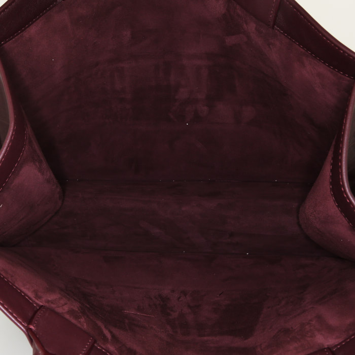 Shopping bag Dior Book Tote in pelle bordeaux - Detail D2
