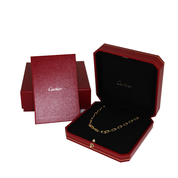 Cartier Santos Dumont medium model necklace in yellow gold - Detail D2