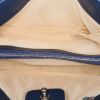 Chanel Mademoiselle handbag in blue patent quilted leather - Detail D2 thumbnail