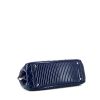 Chanel Mademoiselle handbag in blue patent quilted leather - Detail D4 thumbnail