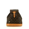 Sac à dos Louis Vuitton  Montsouris en toile monogram marron et cuir naturel - 360 thumbnail