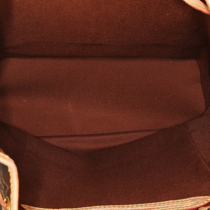 Louis Vuitton  Montsouris backpack  in brown monogram canvas  and natural leather - Detail D2