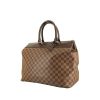 Louis Vuitton Neo Greenwich travel bag in ebene damier canvas and brown leather - 00pp thumbnail