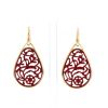 Pomellato Victoria pendants earrings in pink gold and resin - 360 thumbnail