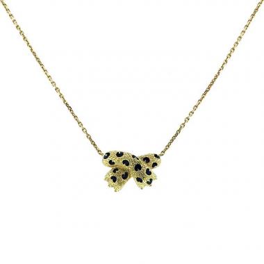 Fred Ombre Féline 1970's necklace in yellow gold and enamel