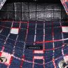 Chanel Timeless jumbo Metiers D'Arts 2017 shoulder bag in navy blue, red and white quilted tweed and black leather - Detail D3 thumbnail