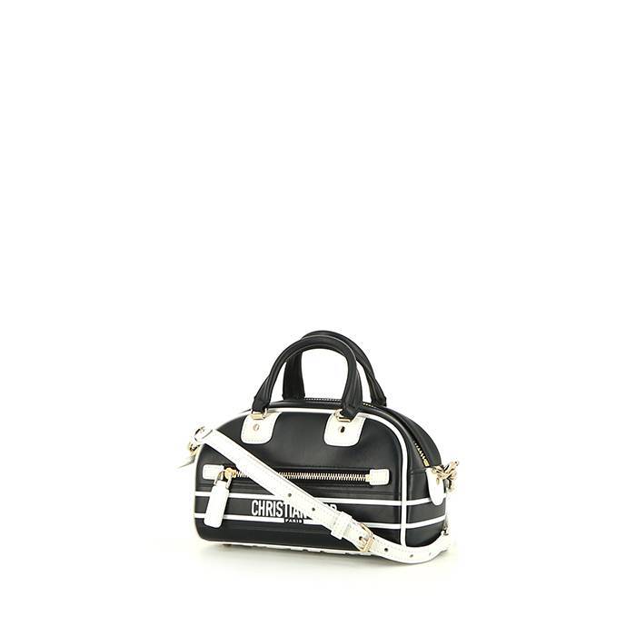 Dior - Adjustable Shoulder Strap with Ring Black 'Christian Dior Paris' Embroidery - Women
