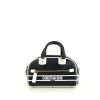 Dior Bowling handbag micro in blue and white leather - 360 thumbnail
