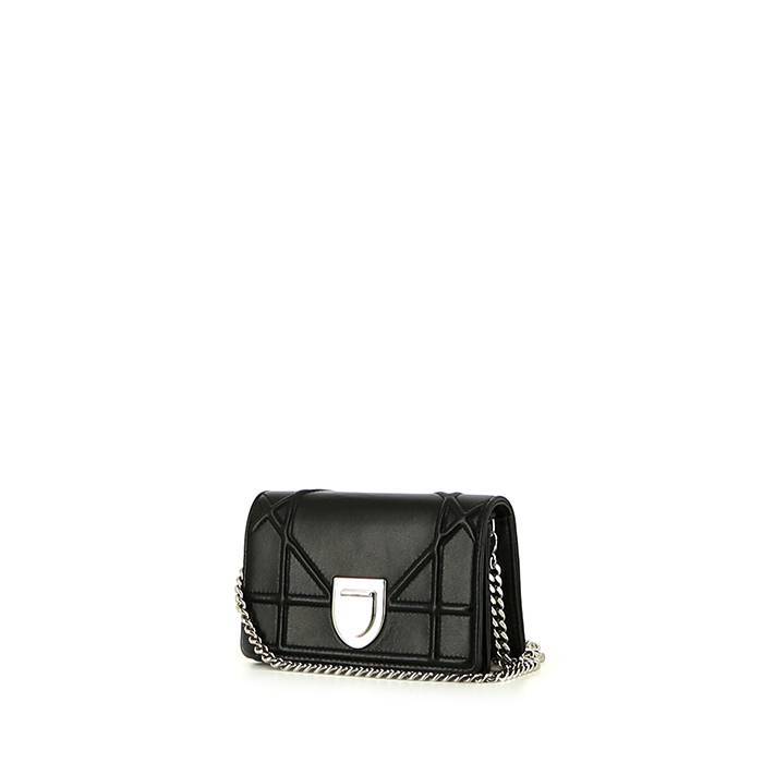 Dior Diorama mini shoulder bag in black leather - 00pp