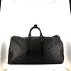 Bolsa de viaje Louis Vuitton Keepall 55 cm en cuero negro - 360 thumbnail