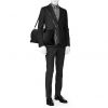 Bolsa de viaje Louis Vuitton Keepall 55 cm en cuero negro - Detail D2 thumbnail
