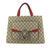 Gucci Dionysus handbag in beige monogram canvas and red leather - 360 thumbnail